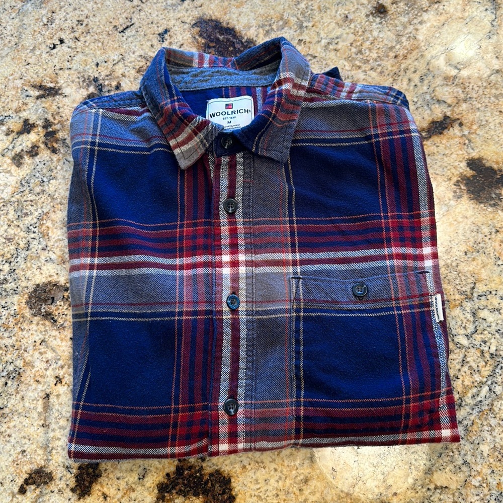 Woolrich Long Sleeve Flannel Button Down Shirt